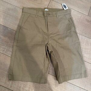 Old Navy Youth boys Khaki Bermuda Shorts Size 14 Cotton/Spandex Blend